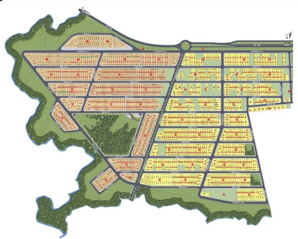 Mapa recebido de Jardim dos Ipês 1ª e 2ª etapas